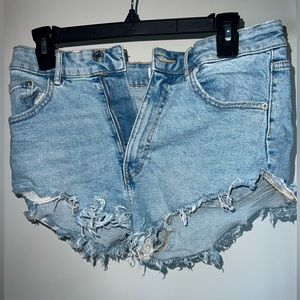 Zara High Rise Jean Shorts